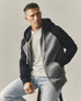 Men's Raglan Colorblock Midweight Full Zip - Lava Smoke Black